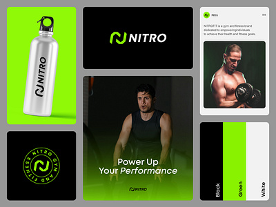 Nitro- Gym fitness brand branding design fitness graphic design gym letter n logo logo design logodesign logoinspire n