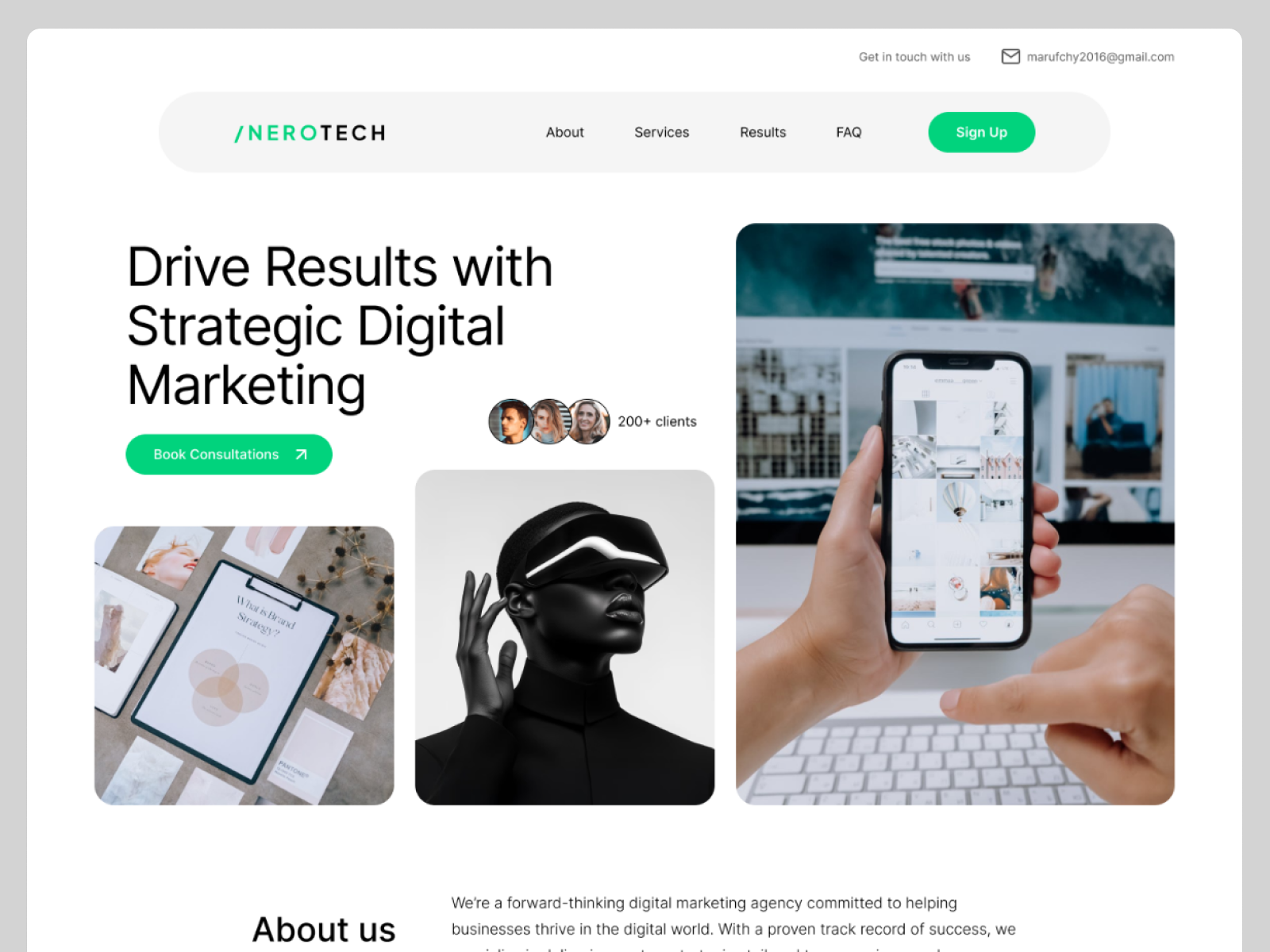 Example of Landing Page Design With Figma
