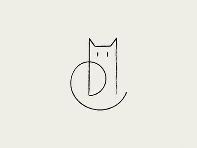 "Meow" - minimalist line art illustration logo design abstract animal branding cafe cat contemporary design geometric golden ratio graphic design illustration line art logo minimalist modern pet simplicity sketch stylish veterinary