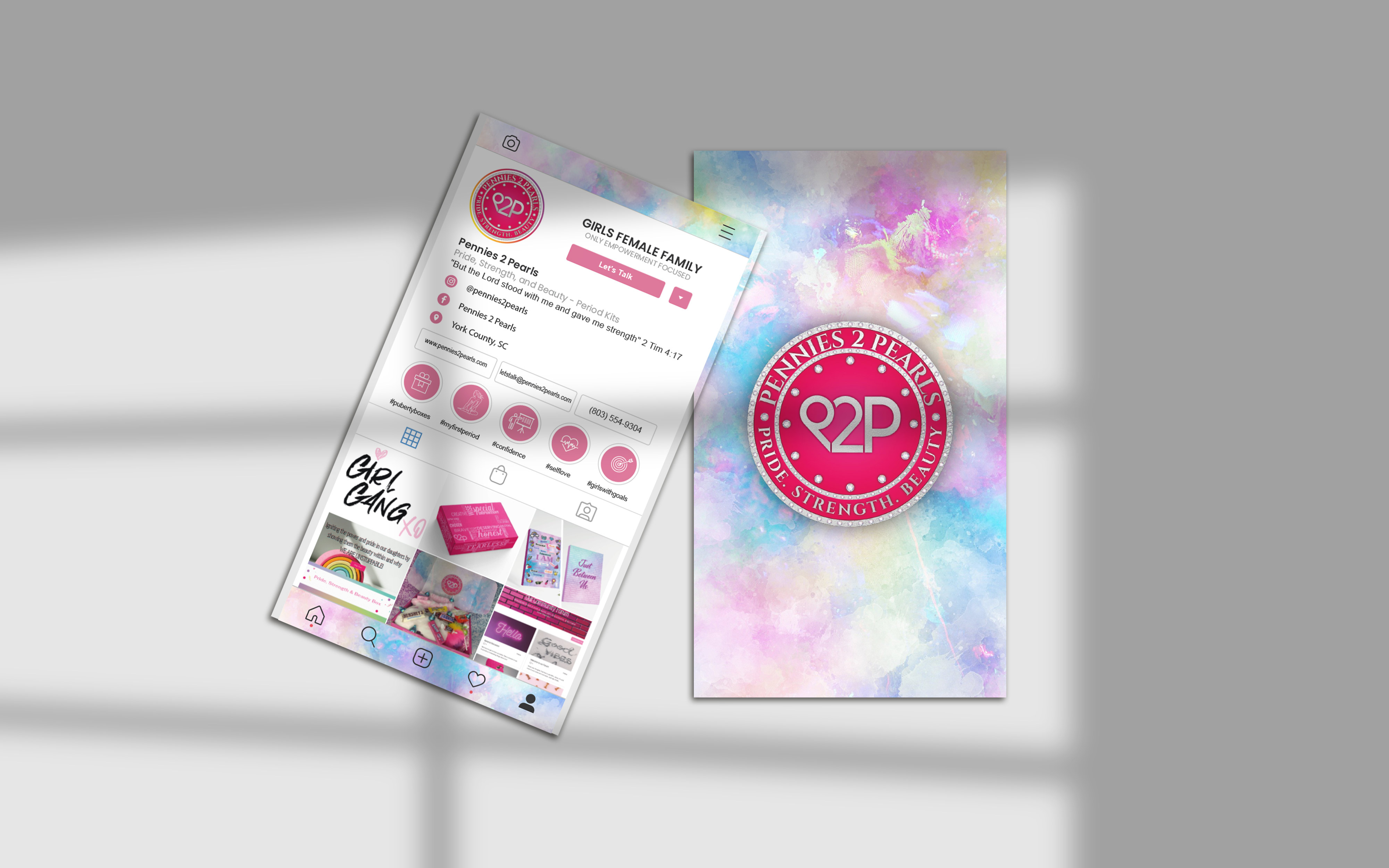 Example of Digital Instagram Business Card Design