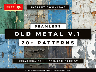 Free Old Paint Metal Textures - 20+ Patterns Pack (JPG/PNG) aged metal designs download free free download free metalic texture free textures metal metal patterns rustic paint textures texture