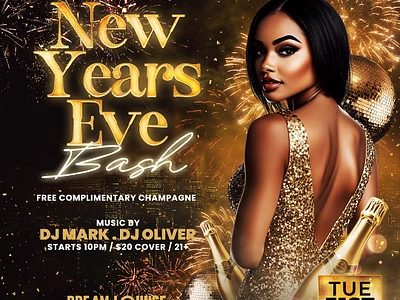 New Year Flyer Template nye party