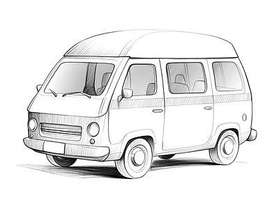 Classic Van Pencil Sketch car car drawing car illustration car pencil sketch car sketch design car sketch drawing car sketch idea cartoon car cartoonsaz classic car design concept art design graphic design illustration pencil sketch sketch sketch car sketch van van van sketch