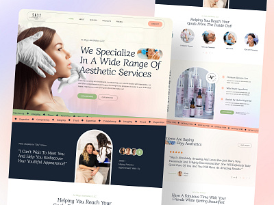 SKYN — Medical Spa & Salon Web Design ai animation botox branding colorful design graphic design landing page logo med spa medical spa minimal printing salon spa spa therapy ui ux web design women spa