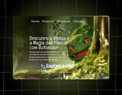 Botânica Bulbasaur | Landing Page botanic marketing socials ui web design website