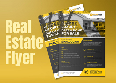 Real Estate Flyer branding business card flyer design folding card graphic design