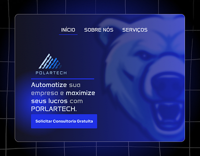PolarTech | Landing Page Design branding graphic design landing page ui webdesign website