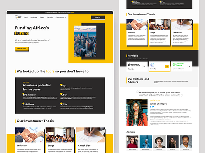 L'AFRICORP - Venture Capital Landing Page bussiness bussiness growth capital investment clean design finance funding funds investment landing page money startup ui ux vc venture capital venture landing page