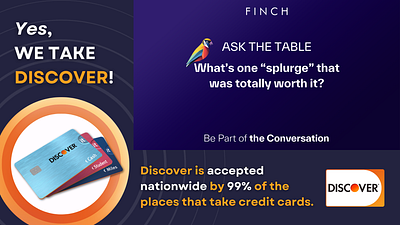 Discover Credit Cards Ad Mockups for Finch canva design finch graphic design presentation