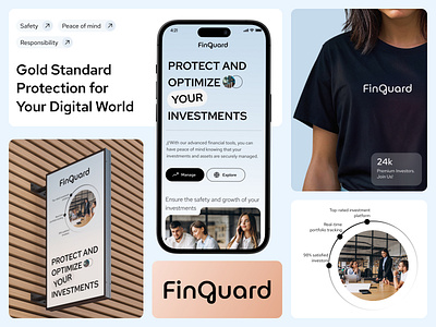 Finguard: Brand Grid for Sleek Finance Concept animation app brand grid branding fintech ios web design