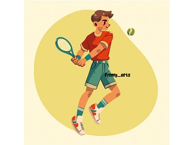 A Tennis Player Holds a Tennis Racket action activity athlete ball cartoon exercise fitness game health lifestyle outdoor play player playful racket sport sporty team tennis tournament