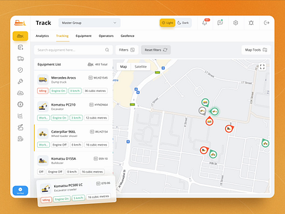 Fleet management - SaaS dashboard dual theme figma fleet management prototype saas ui ux