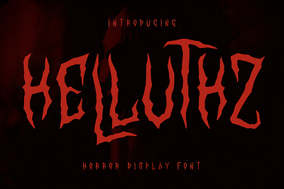 Helluthz Horror Display Font animation branding design font fonts graphic design illustration logo nostalgic