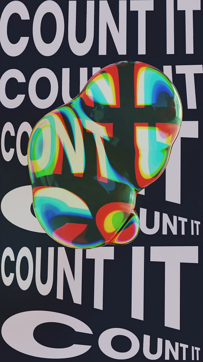 Count IT animation blender bumazhnov cavalry metaball patata typography ui design