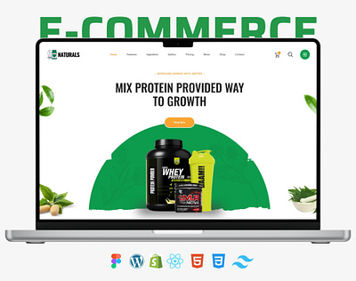 Gym Supplement Website | Landing Page | WordPress design elementor htmlcss illustration landing page ui web design