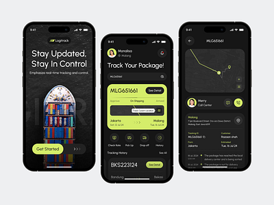 Logitrack - Logistic Tracker Mobile cargo tracking courir service delivery app delivery management delivery tracking dispatch system fleet manage freight management inventory management logistic app order tracking pakage delivery parcel tracking route optimization shipment tracking shipping dashboard supply chain tracking mobile app. transportation app warehouse management