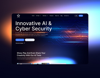 Innovative AI & Cybersecurity Website UI/UX Design aidesign cybersecurity design futuristicdesign graphic design landingpage ui ui design uidesign uiux uiux design ux ux design website ui websiteux webui webux