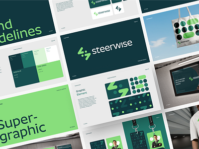 Steerwise : Trading Consultant - Brand Guidelines brand brand book brand deck brand identity brand implementation brand manual branding design digital branding graphic design graphic standard manual guidelines layout design logo logo design logo styleguide marketing pattern style guide supergraphic