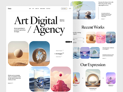 Art Digital Agency Website agency ui design agency website agency website design art branding company creative creative agency design digital agency landing page studio ui web web design webdesign website