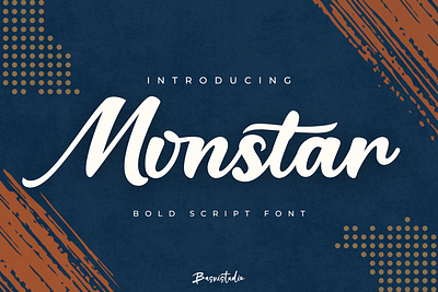 Monstar Bold Script Font branding design font graphic design logo typography