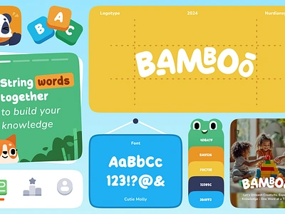 Bamboo - Learning to String Words bamboo branding children colorfull cute design guidline font fun game game app illustration kids learning learning app logotype mascot mascot illustration nurdiansyah word