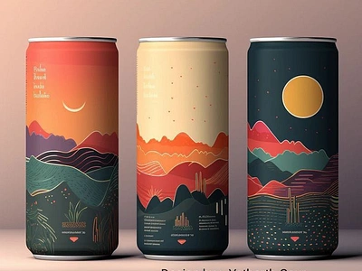 "Sip the Art of Nature: Vibrant Landscapes on Every Can" adobeillustrator animation branding candesign design graphic design illustration logo logodesign motion graphics packaging packagingdesign trending ui ux vector