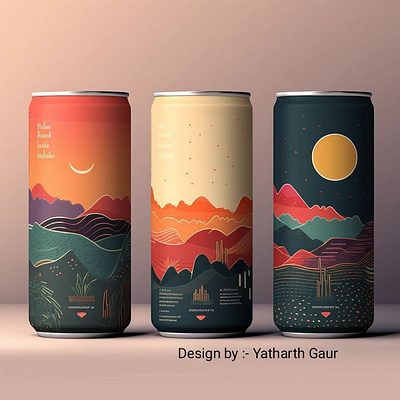 "Sip the Art of Nature: Vibrant Landscapes on Every Can" adobeillustrator animation branding candesign design graphic design illustration logo logodesign motion graphics packaging packagingdesign trending ui ux vector