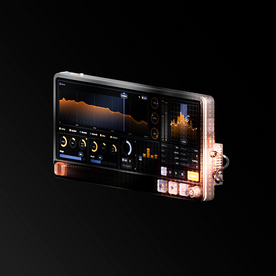 Digital sound effector | Concept 3d product render ui