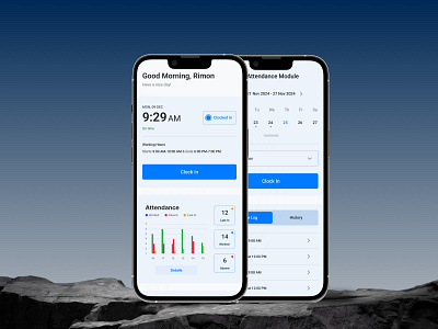 Attendance Tracking App UI UX Design app design app ui app ux design attendance mobile app tracker tracking trending ui ui ui design ux