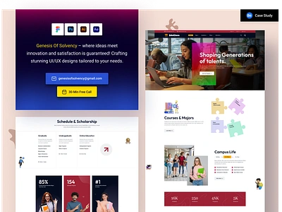 University branding course design design idea edubank education figma landingpage learning lms parents product design redesign research student teachers university ux design web redesign website