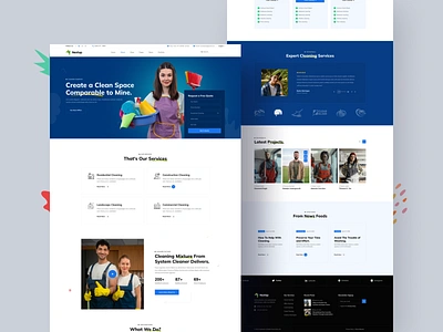 Cleaner Company appdesign branding cleaner cleaning cleaning company cleaning service creative creative design design designinspiration dust cleaning figma graphic design illustration landingpage typography user flow user journey user research ux design