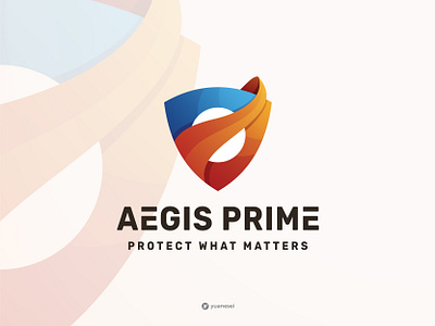 Aegis Prime Creative Shield Logo Design colorful content data protection digital experience gradient icon identity letter mark monogram logo logo design negative space safe safety secure security symbol trust