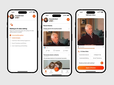 LifeTales Story Store - AI Live Interview Edit ai app ai editing ai mobile app ai video ai video editing ai video mobile app app design instant interview ai editing ios live ai editing app mobile storytelling app ui ux ux designer video ai app