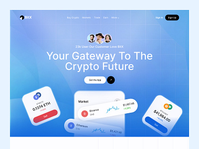 Crypto Landing Page Design bitcoin blockchain blockchain website design crypto crypto landing page crypto website design cryptocurrency finance website design fintech landing page landing page design mobile banking design nft opirio payment exchanage saas sujon trading app web design website design