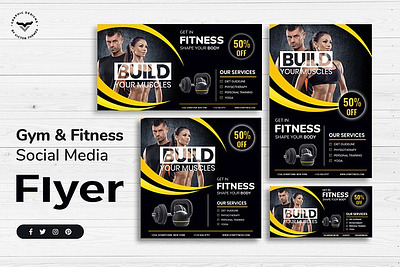 Gym Social Media Template banner template banners template creative template facebook template fitness template gym social media template gym template instagram template media template pinterest template post template professional template social media template social template template templates twitter template