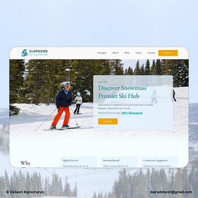 Website Design for SLOPESIDE – Ski & Snowboard Rentals bookingwebsite creativewebdesign designinspiration skirental snowboardrental uiuxdesign userexperience webdesign websitedesign