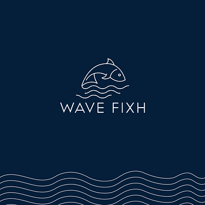 Wave Fixh: Harmony in Motion - Line Art Logo Design Project brand identity branding design graphic design illustration line line art logo line logo lineart logo logo design logo maker logos logotype minimal minimal logo minimalist minimalist logo modern modern logo