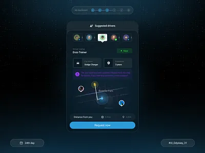Taxi recommendation component 🚕 component design map minimal online taxi product product design route taxi ui ux
