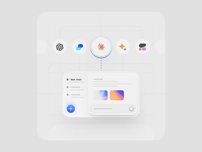 AI Chat – Bento Pro 2.0 clean illustration minimal ui design