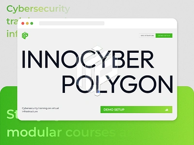 Сyber polygon website 3d brand identity branding cyber security cybersecurity design graphic design identity security security website technology ui website design