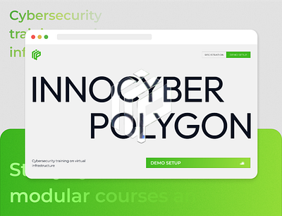 Сyber polygon website 3d brand identity branding cyber security cybersecurity design graphic design identity security security website technology ui website design