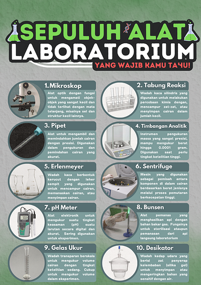 Laboratory Item Poster creation design fun graphic design illustration poster