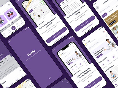 Healio - Medical & Health App app design case study doctor health health app medical medicine mobile app pharmacy uiux