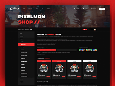 Pixelmon Shop Website Exploration aspinax branding design digital flat illustration logo minimal new ui