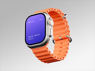 Apple Watch Ultra mockup apple apple watch mockup mockuply watch