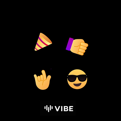 NAVER VIBE - Party Play EMOJI animation motion graphics ui