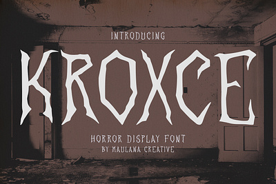 Kroxce Horror Display Font animation branding design font fonts graphic design illustration logo nostalgic ui