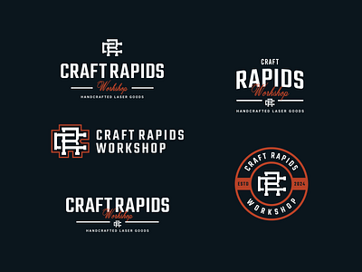 Craft Rapids Logo Pack badge branding circle hip icon logo modern modern vintage monogram pack trandy vintage workshop