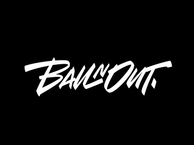 Ball N Out calligraphy font lettering logo logotype typography vector