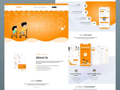 Played8 Landing Page design ui ux website design